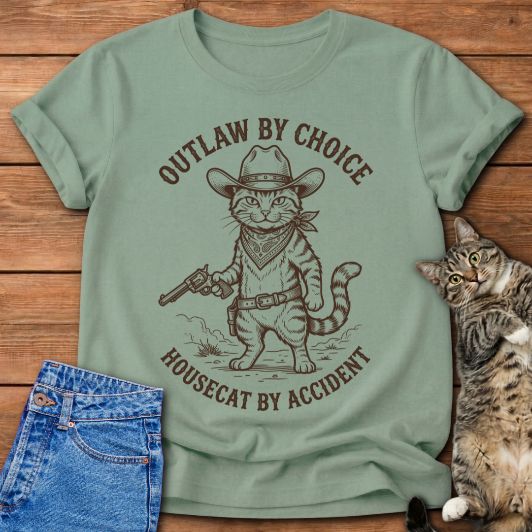 Outlaw By Choice Cat T-Shirt