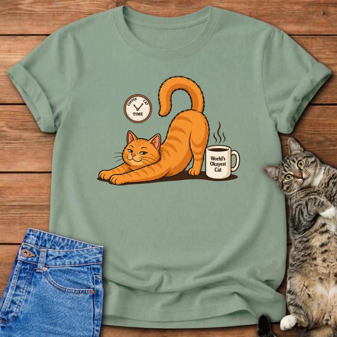 Coffee-Cat Time T-Shirt