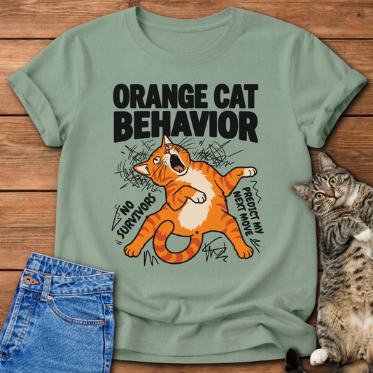 Orange Cat Behavior Chaos Mode T-Shirt
