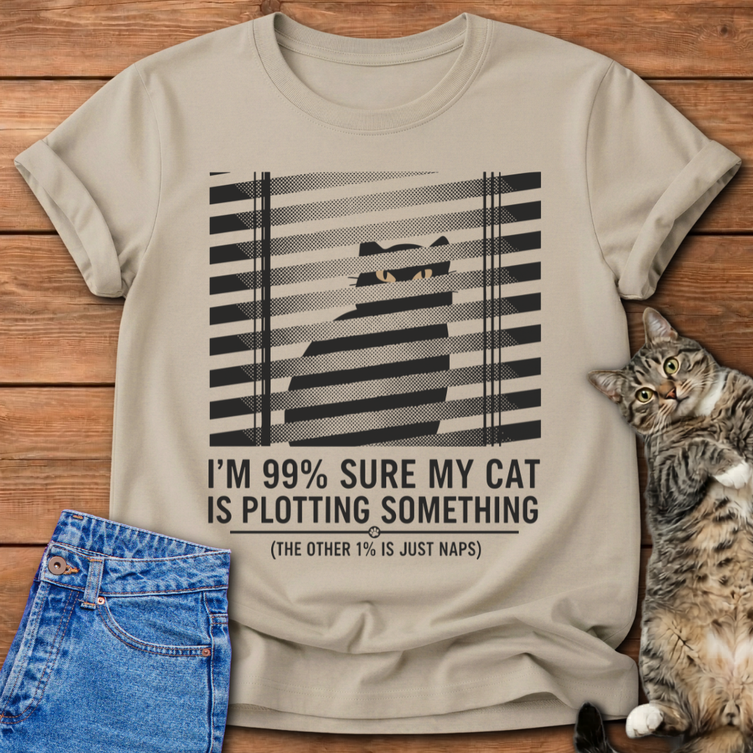 Cat Plotting Something T-Shirt