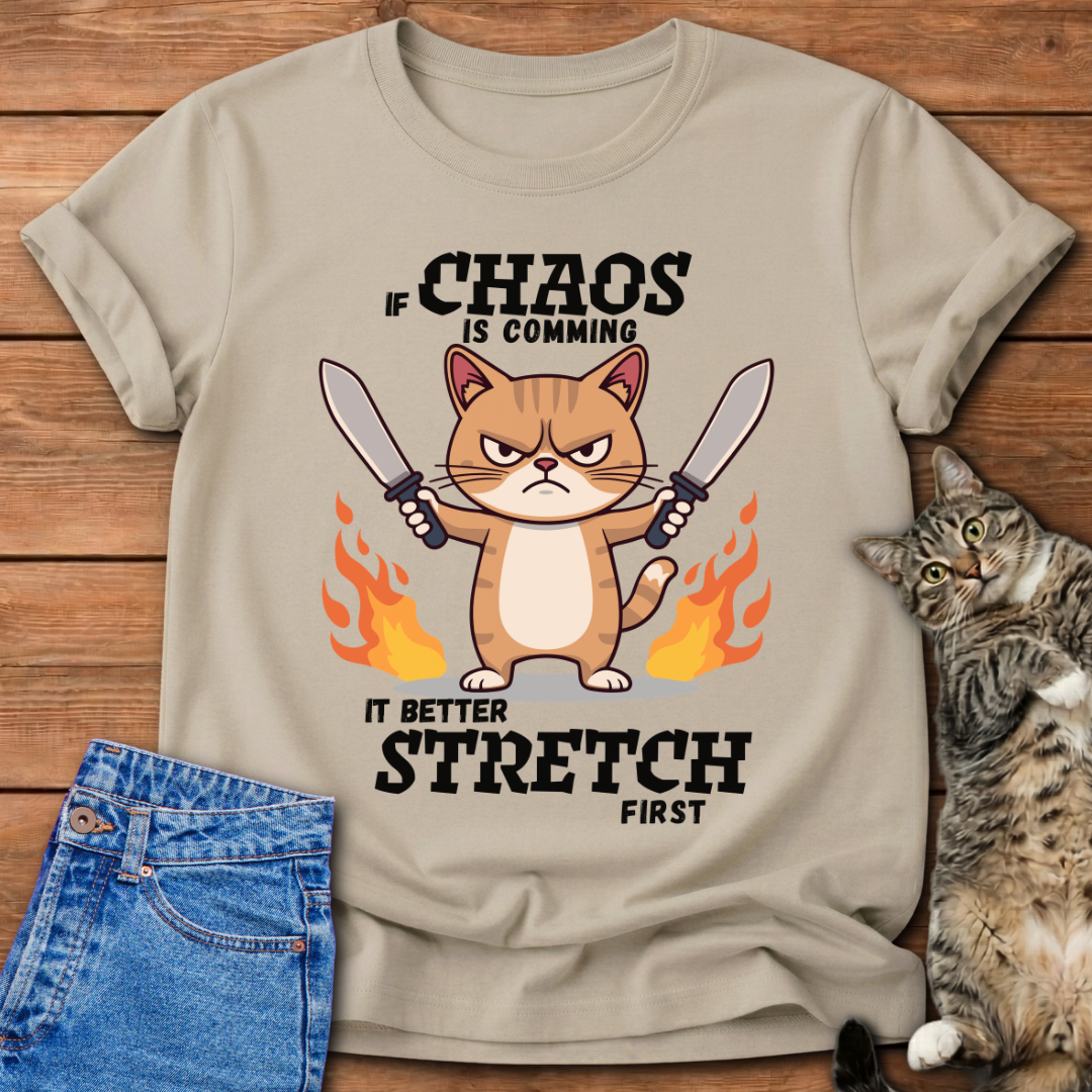 Cat Dealing with Chaos T-Shirt