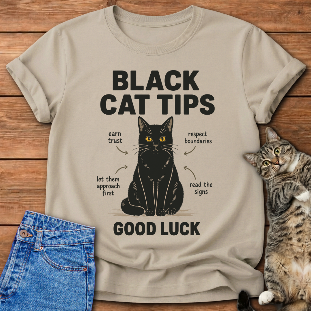 Black Cat Tips T-Shirt