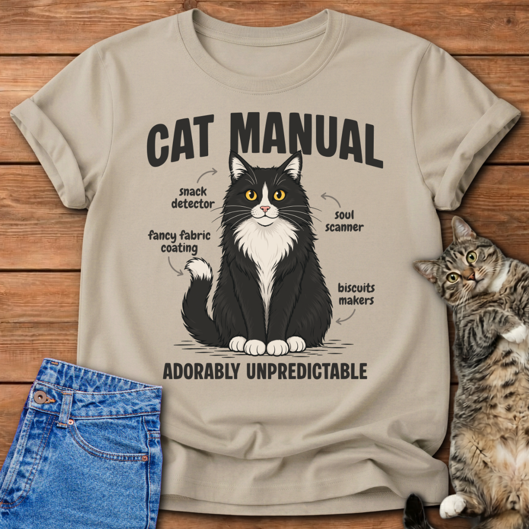 Tuxedo Cat Manual T-Shirt