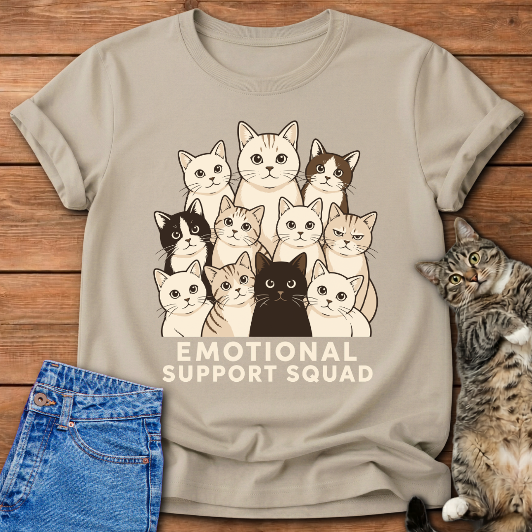 Emotional Support Squad Cat T-Shirt