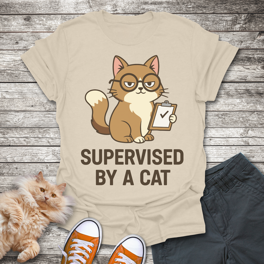 Supervised By A Cat T-Shirt