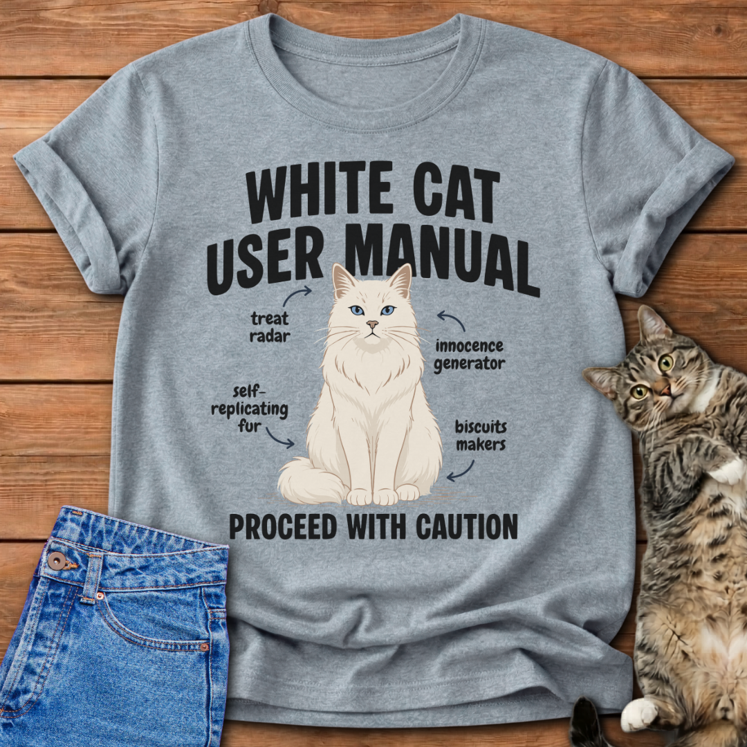 White Cat Manual T-Shirt