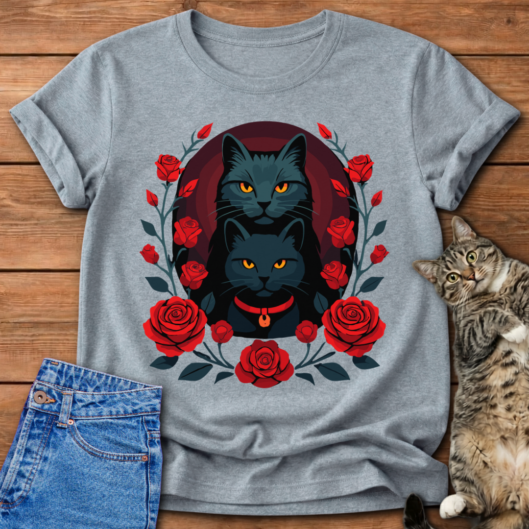Cats in Roses T-Shirt