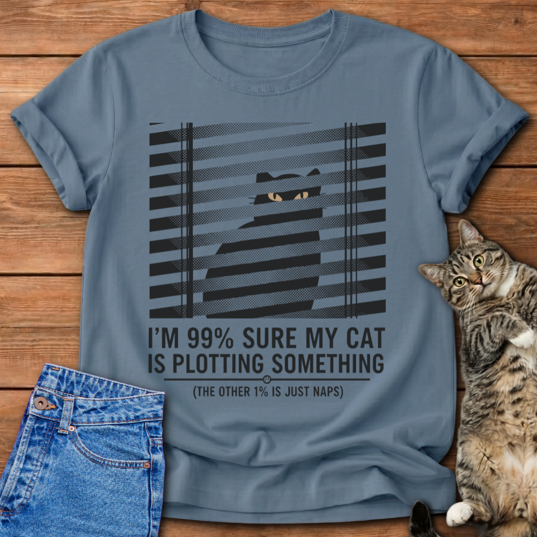 Cat Plotting Something T-Shirt