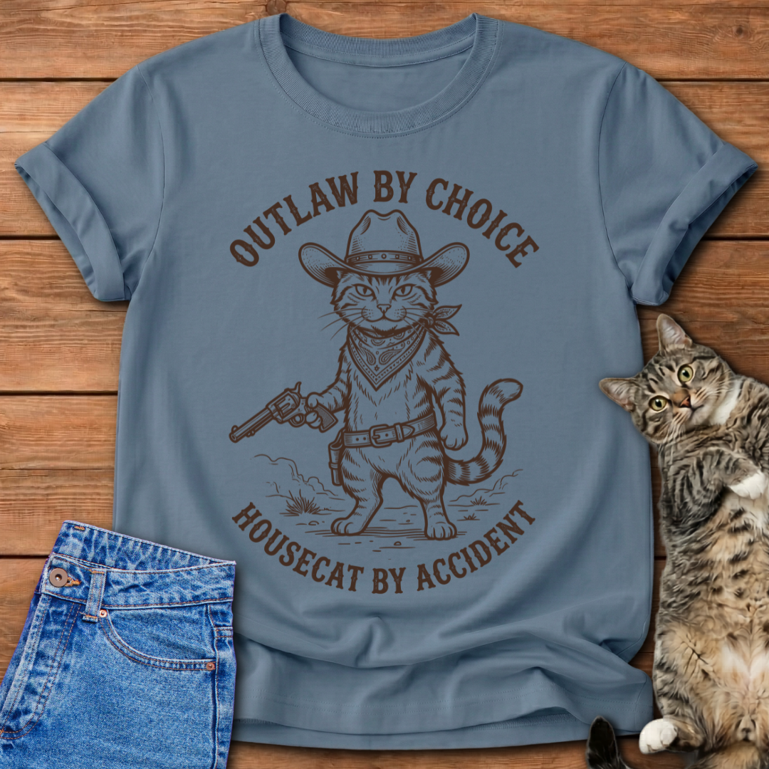 Outlaw By Choice Cat T-Shirt