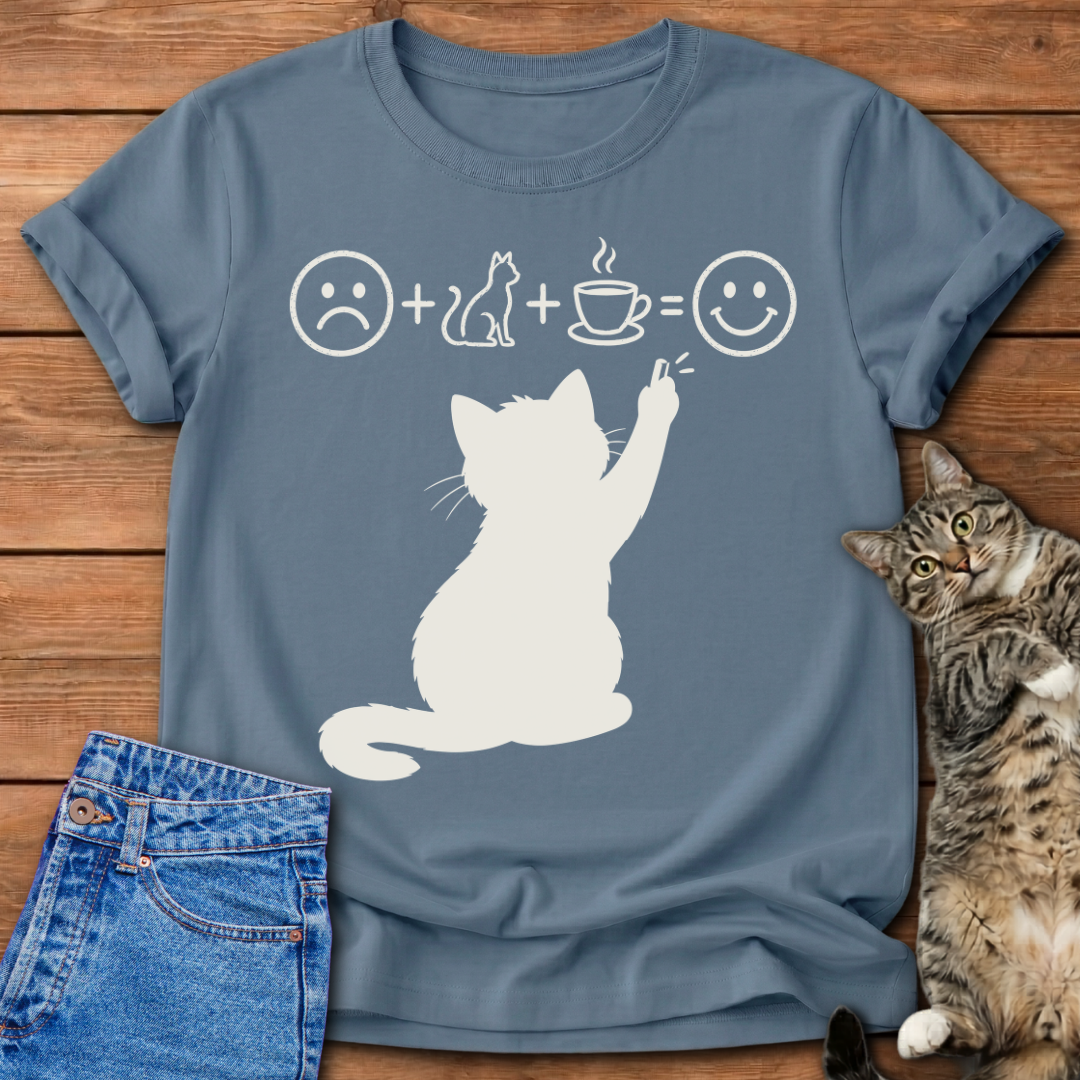 Coffee Cat Math T-Shirt