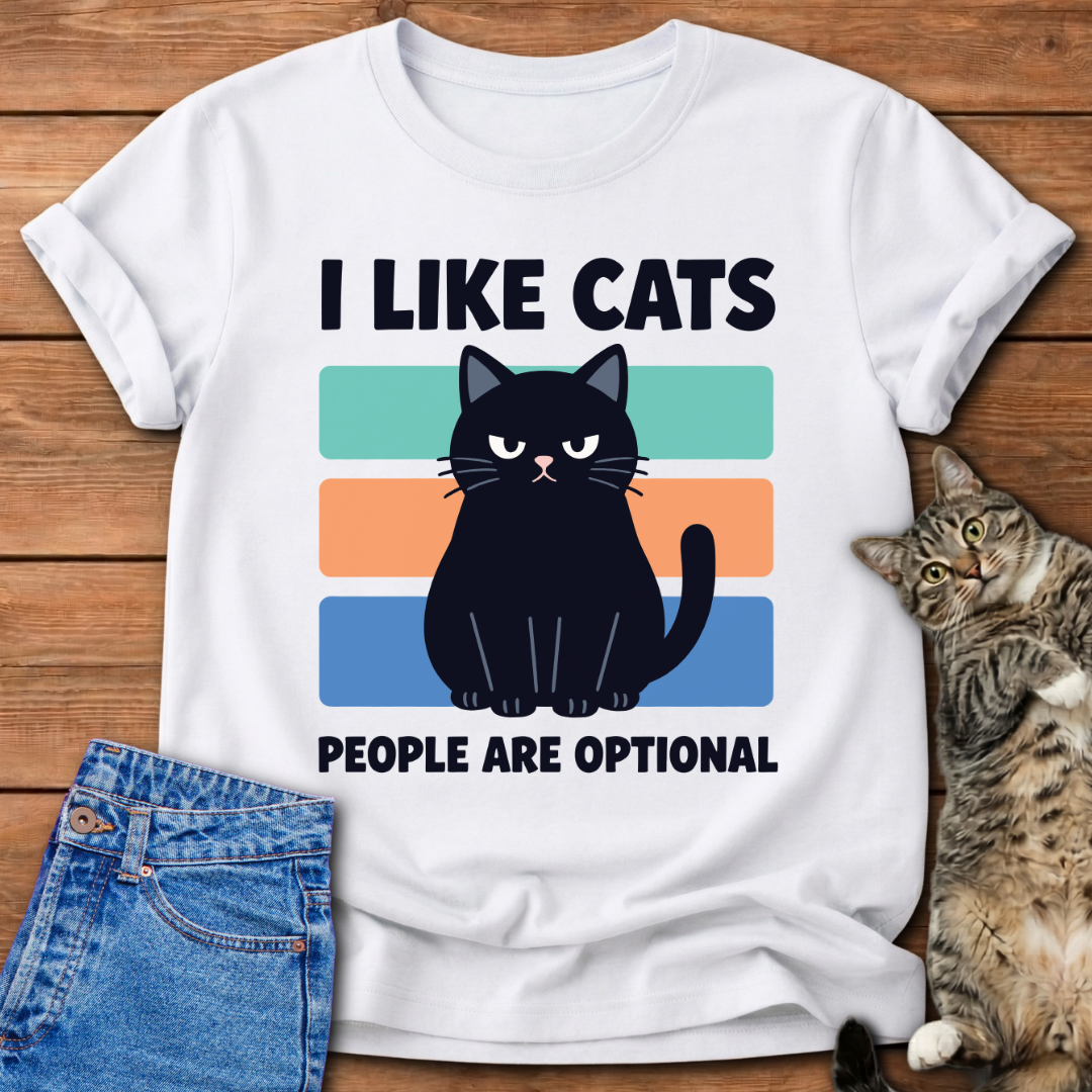 People Are Optional Cat T-Shirt