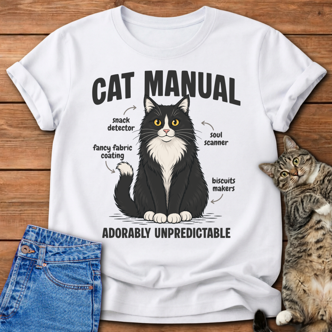 Tuxedo Cat Manual T-Shirt