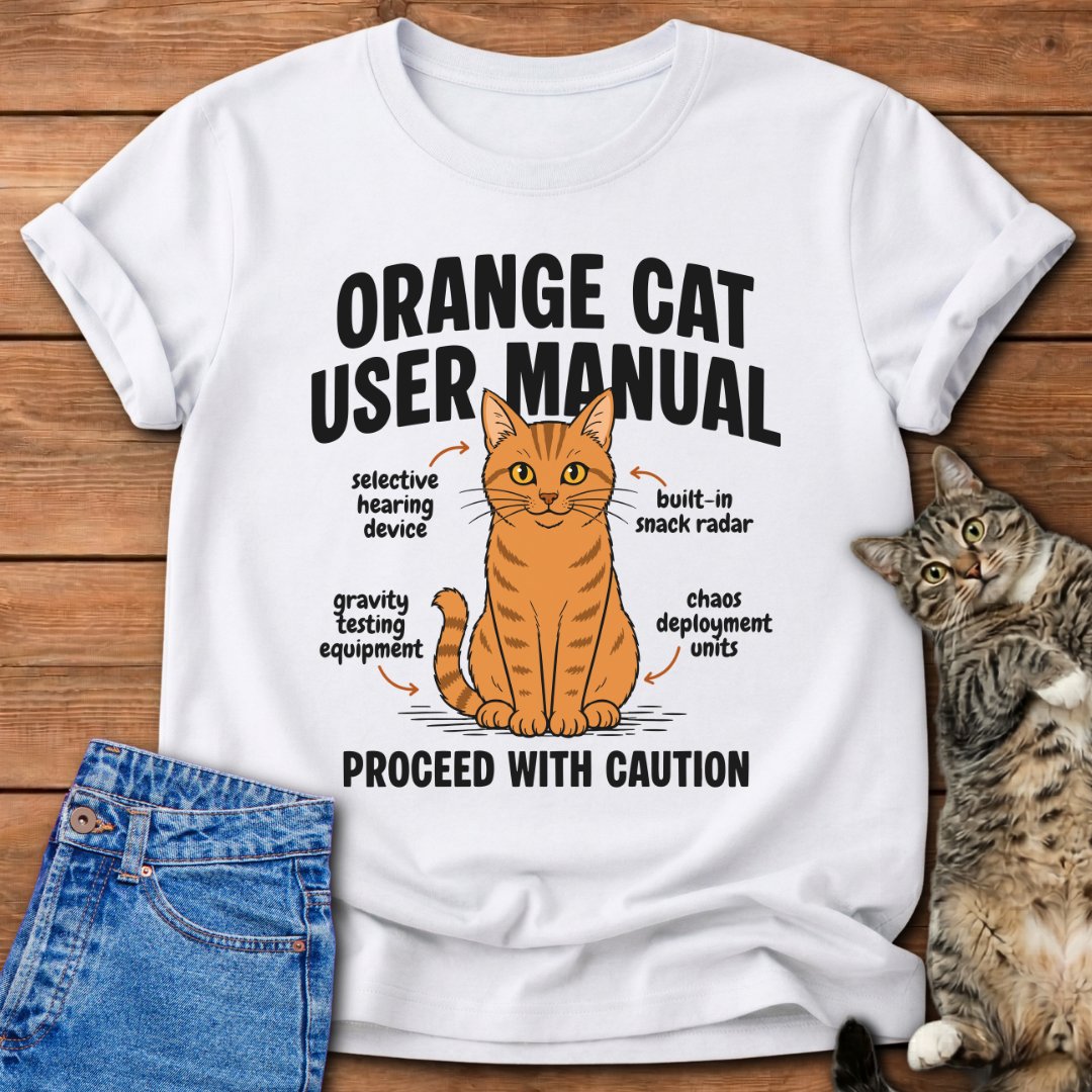 Orange Cat Manual T-Shirt