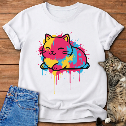 Color Splash Cat T-Shirt